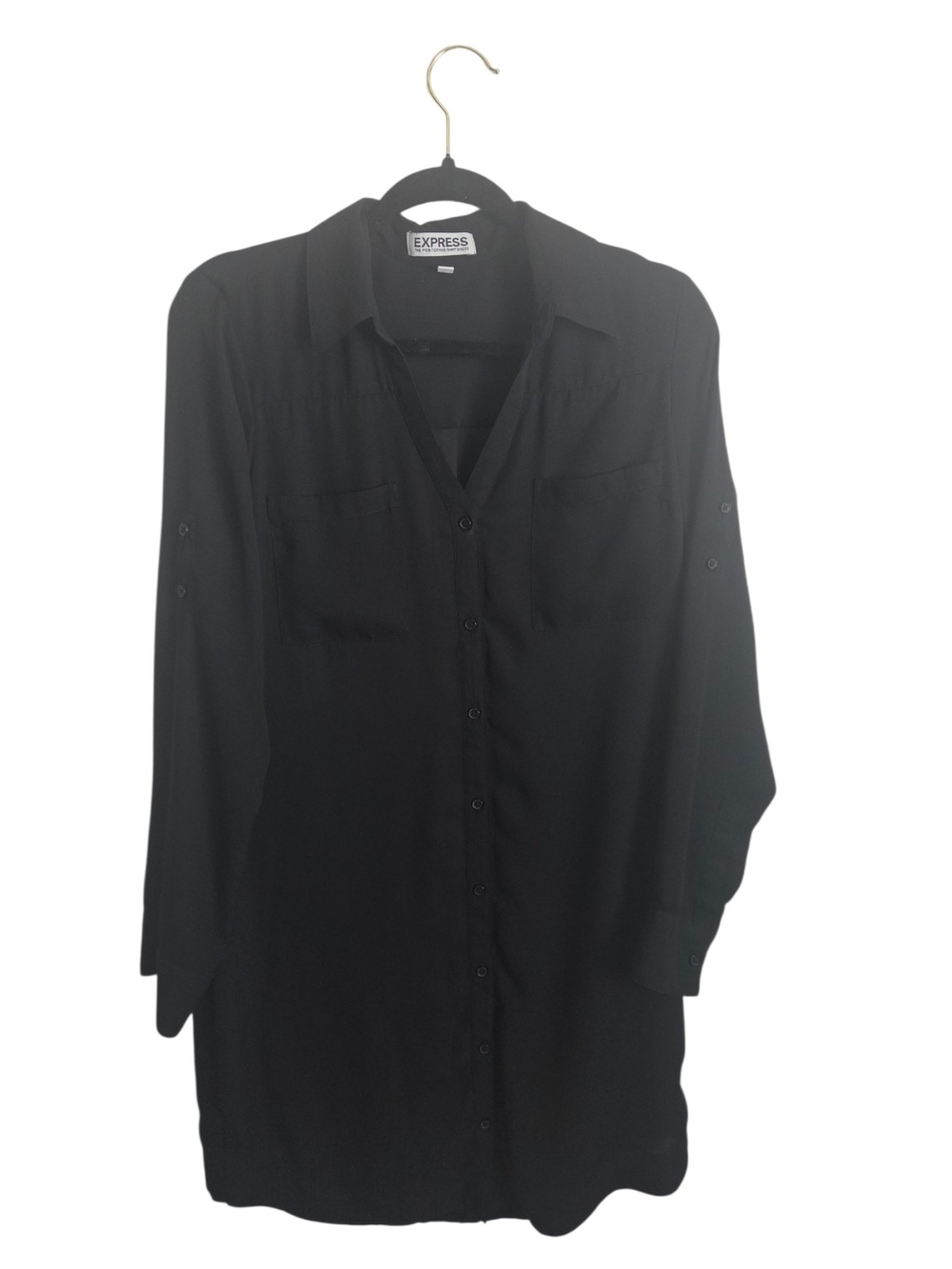 Express Black Portofino Shirt Dress
